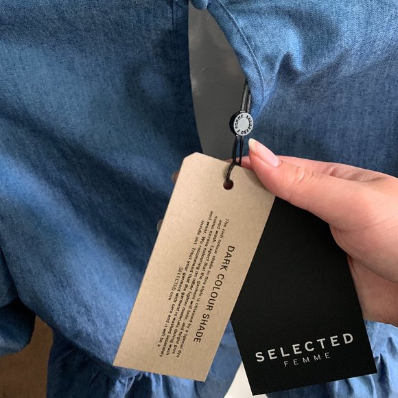 Selected Femme Flowy-Sleeved Blouse - Picture 4 of 4